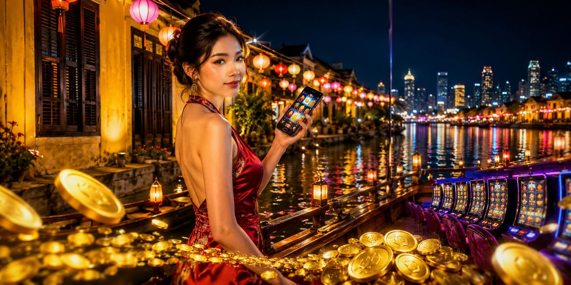 Lễ hội đèn lồng Hội An về đêm với người dùng trải nghiệm mobile casino trên điện thoại